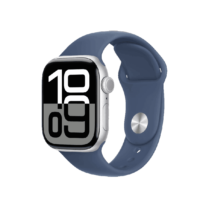 Apple Watch Series 10 46mm 4G Viền Nhôm Dây Cao Su Size S/M Bạc MWY03SA/A