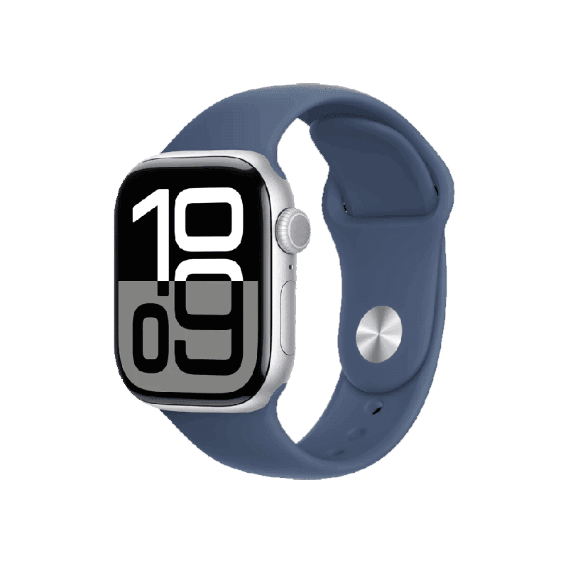 Apple Watch Series 10 46mm (GPS) Viền Nhôm Dây Cao Su Size M/L Bạc MWWM3SA/A
