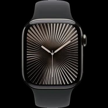 Ảnh Apple Watch Series 10 42mm 4G Viền Titan Dây Cao Su Size M/L Đen MWXH3SA/A