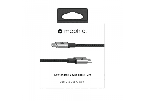 Ảnh Cáp USB-C to USB-C (100W) mophie 2M Black - 409910382