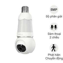 Camera bóng đèn iMou Bulb Cam S6DP-5M0WEB (5MP, đàm thoại, quay quét, đêm có màu)