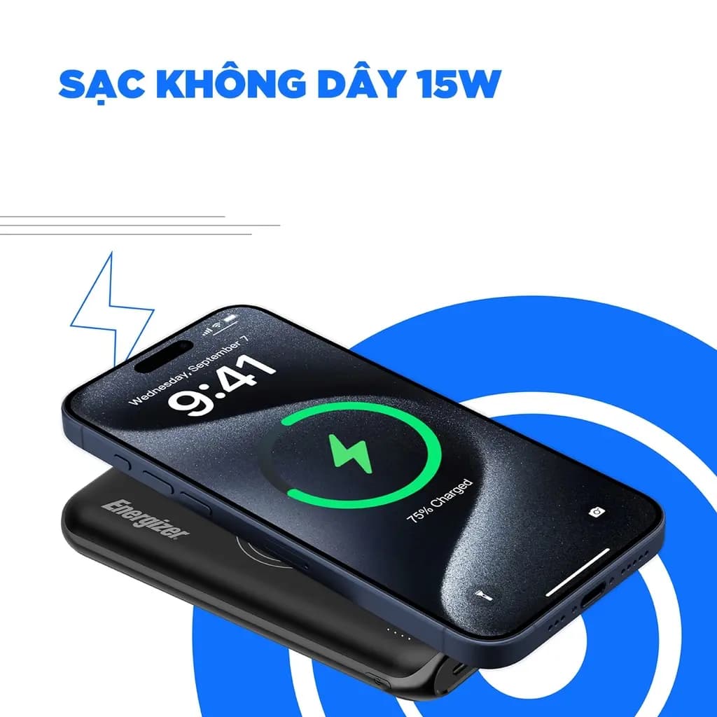 Ảnh Sạc dự phòng Energizer 10,000mAh /3.7V Li-Polymer - QE10009PQBK