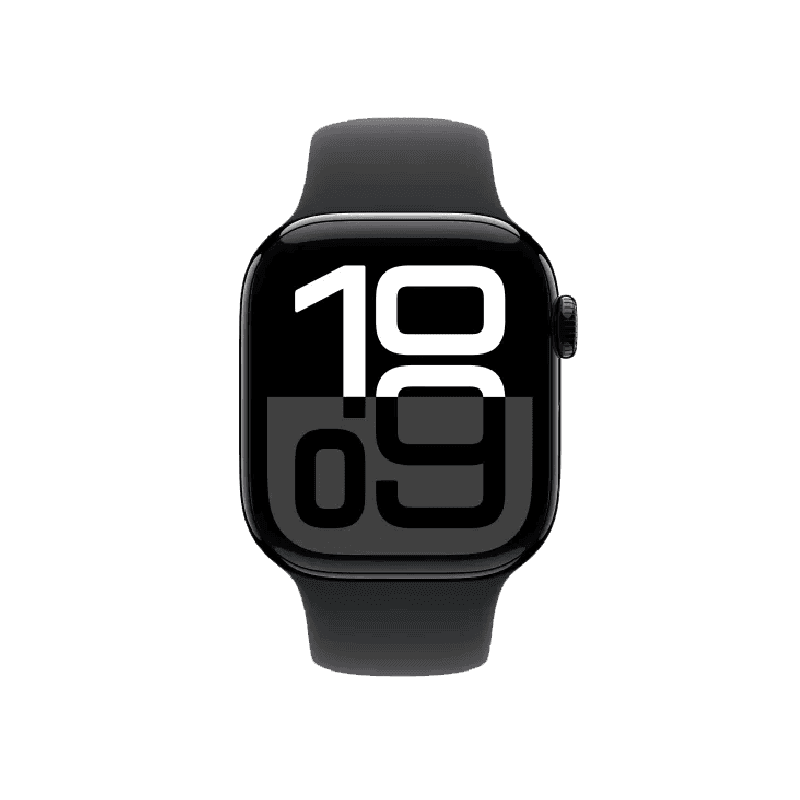 Apple Watch Series 10 42mm (GPS) Viền Nhôm Dây Cao Su Size M/L Đen MWWF3SA/A
