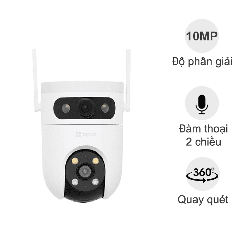 Camera Wifi ngoài trời Ezviz CS-H9C Dual (5MP+5MP, đàm thoại, quay quét)