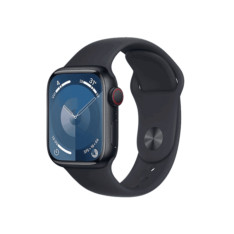 Ảnh Apple Watch S9 LTE 45mm viền nhôm dây silicone Đen Midnight MRMC3SA/A