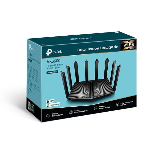 Ảnh Bộ phát Wifi TPLink chuẩn AX6600 wifi 6 băng tần Gigabit Archer AX90