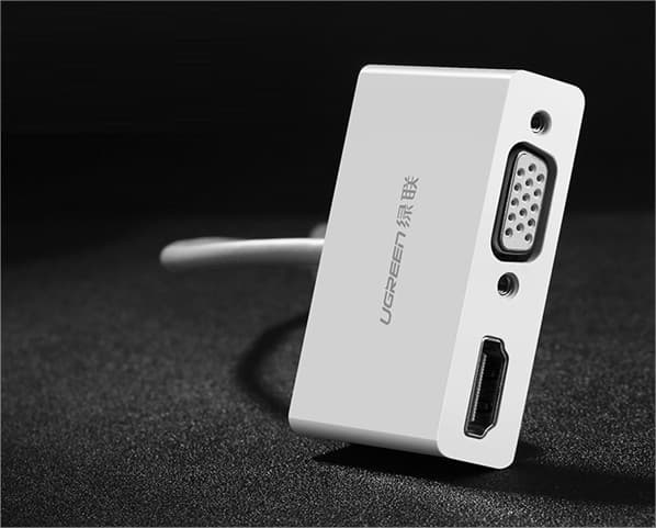 Ảnh Cáp chuyển đổi USB type-C to HDMI và VGA Ugreen MM123 30843