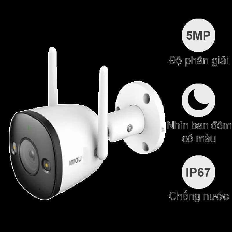 Ảnh Camera ngoài trời iMou Bullet 2E F52FP (5MP, đêm full màu)