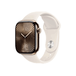 Apple Watch Series 10 42mm 4G Viền Titan Dây Cao Su Size M/L Vàng MX073SA/A