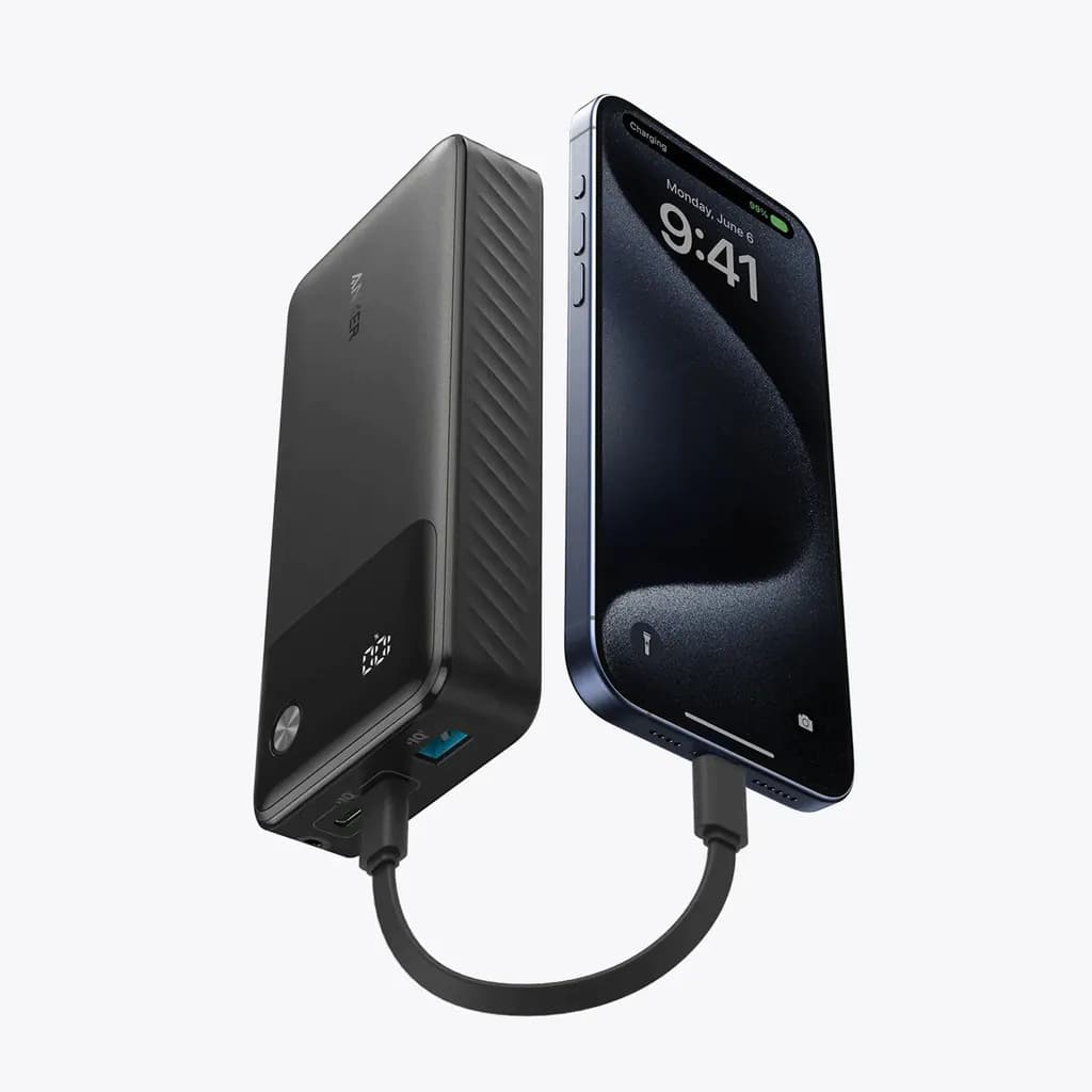 Ảnh Sạc dự phòng Anker 2C1A 30W 20000mah (with charging cable) Đen (Black) B2B_A1384H11