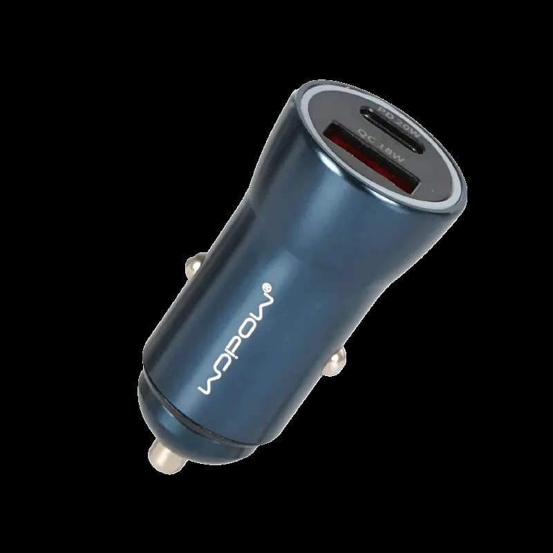 Ảnh Củ sạc oto 2 cổng (USB + Type C) Wopow CQ015(A+C 30W Max)