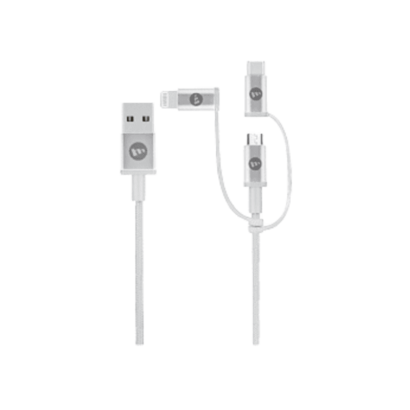 Cáp Tri-Trip mophie 1M White - 409903219