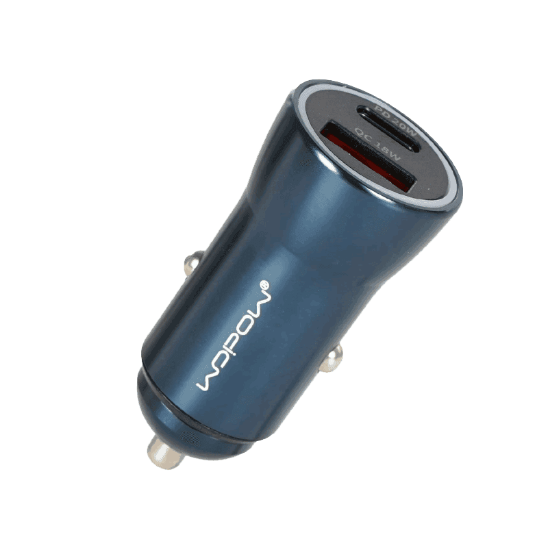 Củ sạc oto 2 cổng (USB + Type C) Wopow CQ015(A+C 30W Max)