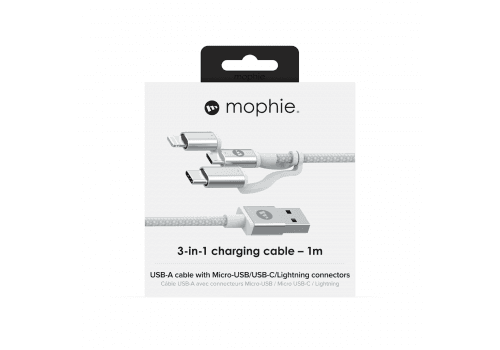 Ảnh Cáp Tri-Trip mophie 1M White - 409903219