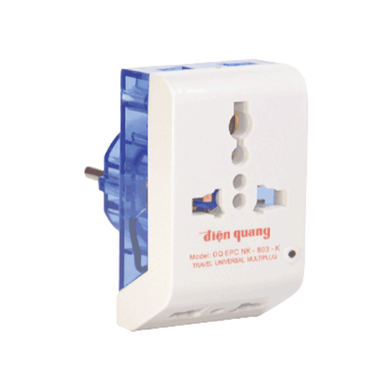 Phích cắm chuyển Điện Quang ĐQ EPC NK-803-K (màu xanh)
