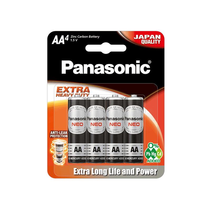 Pin Panasonic Manganese R6NT/4B - 4 viên AA/ vỉ