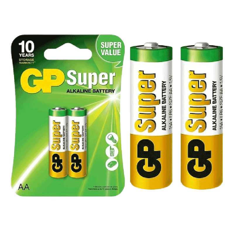 Pin tiểu Alkaline AA GP15AETA21-2GSBC2 (vỉ 2 viên) 