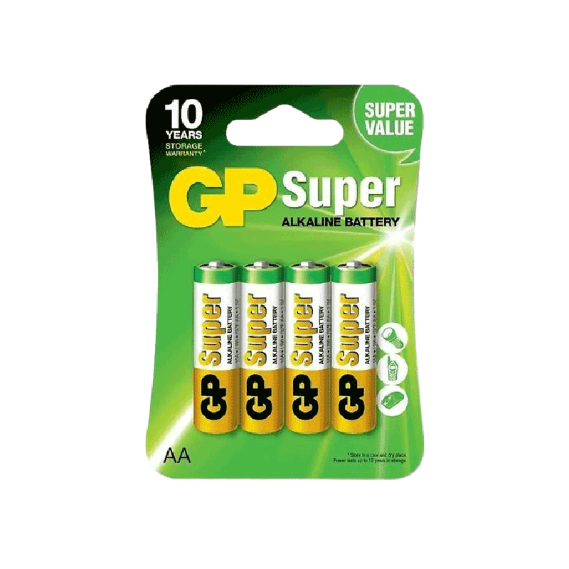 Pin tiểu Alkaline AA GP15AETA21-2GSBC4 (vỉ 4 viên) 