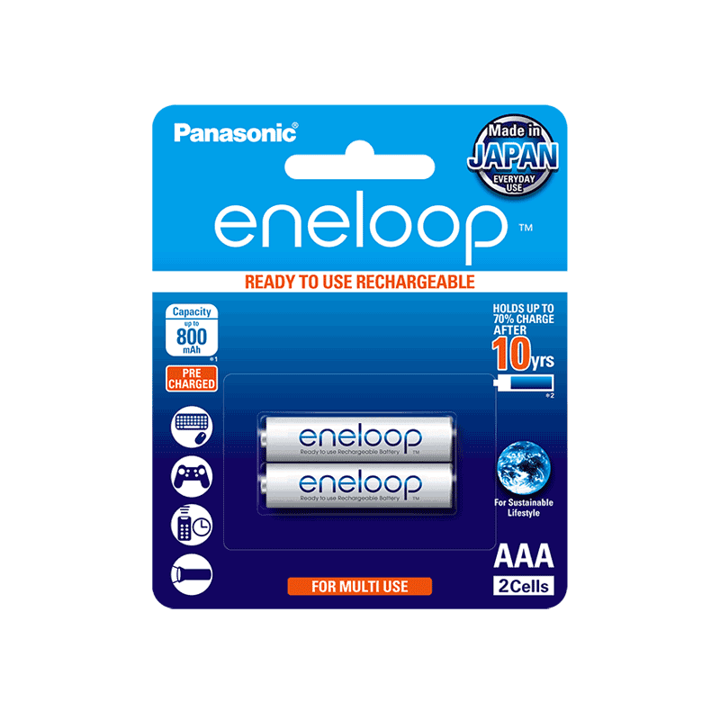 Pin sạc Pana Eneloop BK-4MCCE/2BV - 2 viên AAA/ vỉ