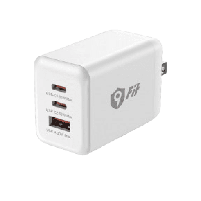 Củ sạc 9FIT PD 65W 1A2C GaN White - 9FAC002W