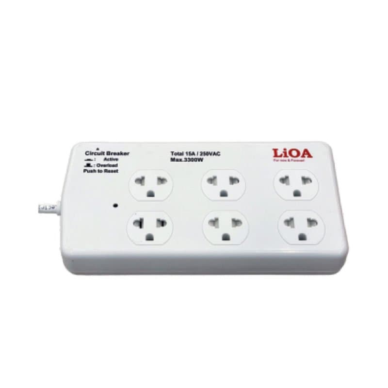 Ảnh Ổ cắm Lioa công suất cao 6SS dây 2.5mx2 15A