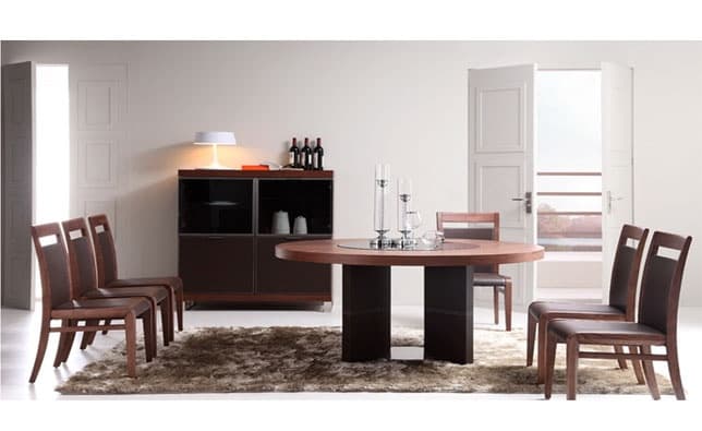 Ảnh Bàn ăn, T090-3 màu Walnut (4) - Thương hiệu Valencasa