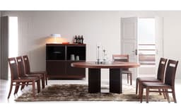 Bàn ăn, T090-3 màu Walnut (4) - Thương hiệu Valencasa