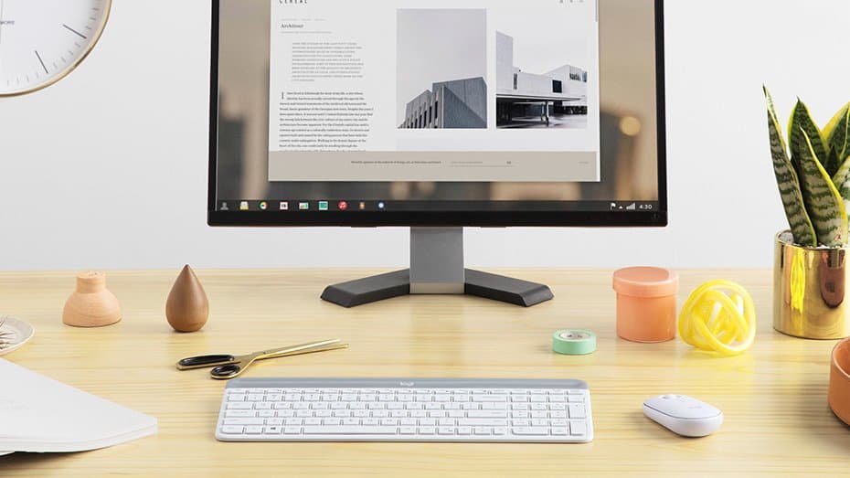 Ảnh Bộ bàn phím chuột Logitech MK470 Slim Trắng