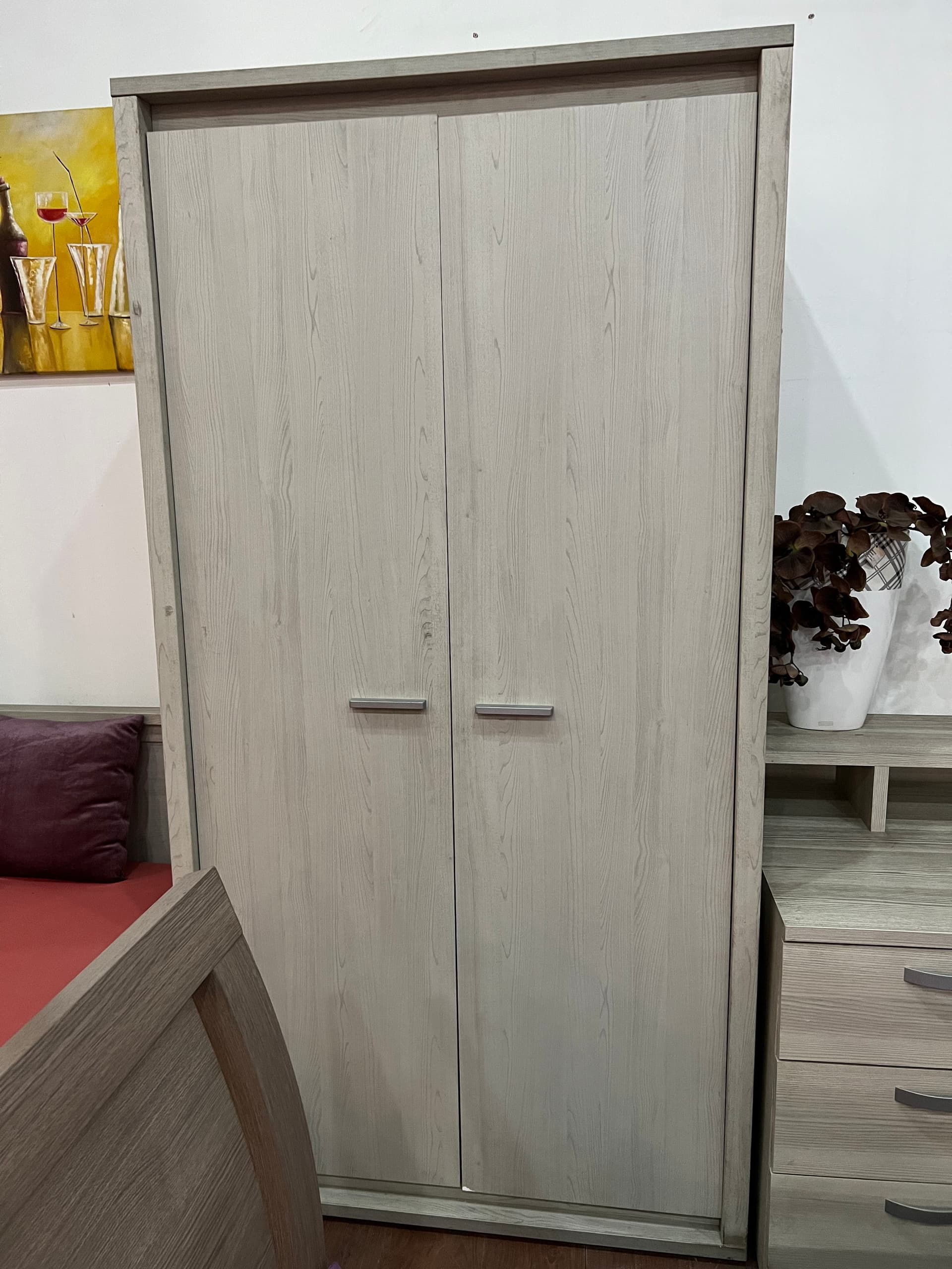 Ảnh Tủ quần áo 2 cánh, NOK2 màu Xám (3) - Thương hiệu NEYT