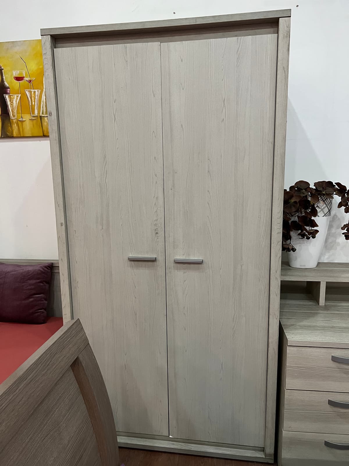 Tủ quần áo 2 cánh, NOK2 màu Xám (3) - Thương hiệu NEYT
