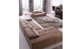 Sofa góc phải, S110-3R+S110-NL màu gồm Nâu nhạt (2)