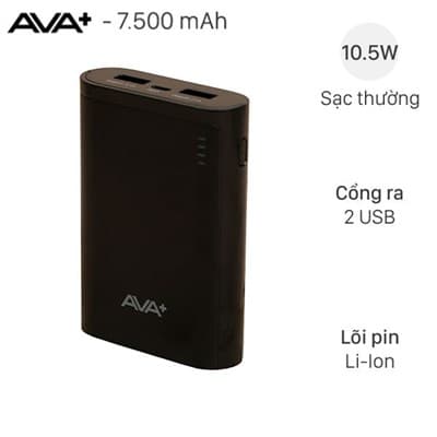 Pin sạc dự phòng 7.500 mAh 10.5W AVA+ LA Y68
