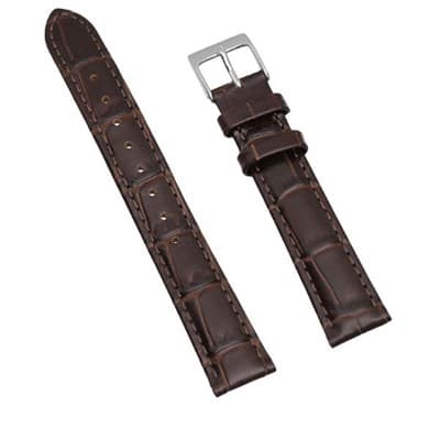 Dây da đồng hồ 16mm L002-03-16 Nâu Điện tử, Viễn thông