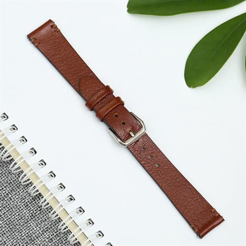 Ảnh Dây da tổng hợp đồng hồ 16mm CKM1K6 Nâu Nhạt