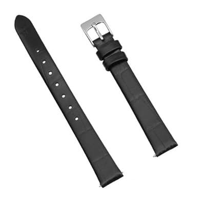 Dây da đồng hồ 12mm L012-01-12 Đen
