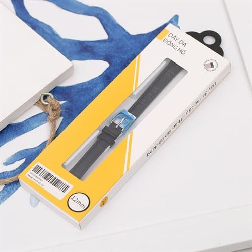 Ảnh Dây da đồng hồ 12mm L019-01-12 Xanh dương