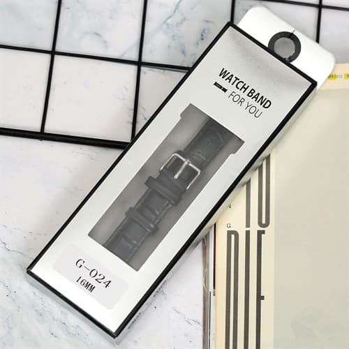 Ảnh Dây da đồng hồ 16mm G024 Đen