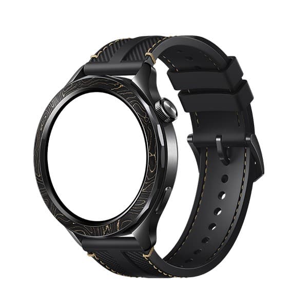 Dây nylon cao su viền bezel carbon Xiaomi Watch S4 BHR9908GL Đen