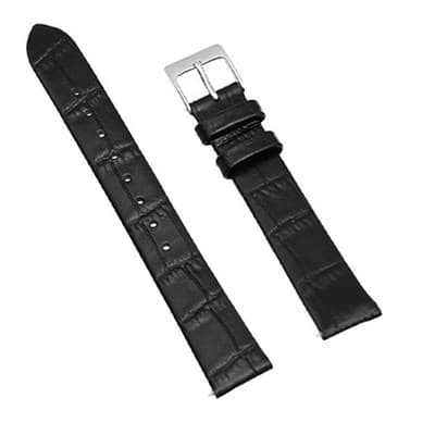 Dây da đồng hồ 16mm L012-03-16 Đen
