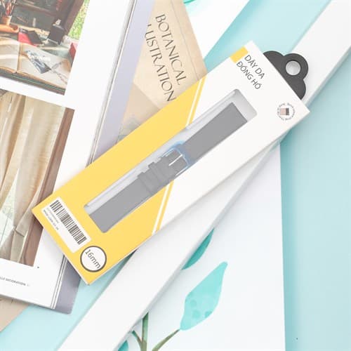 Ảnh Dây da đồng hồ 16mm L008-03-16 Đen