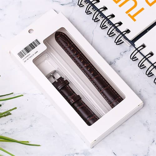 Ảnh Dây da tổng hợp đồng hồ 16mm F1012.42 Nâu Bóng