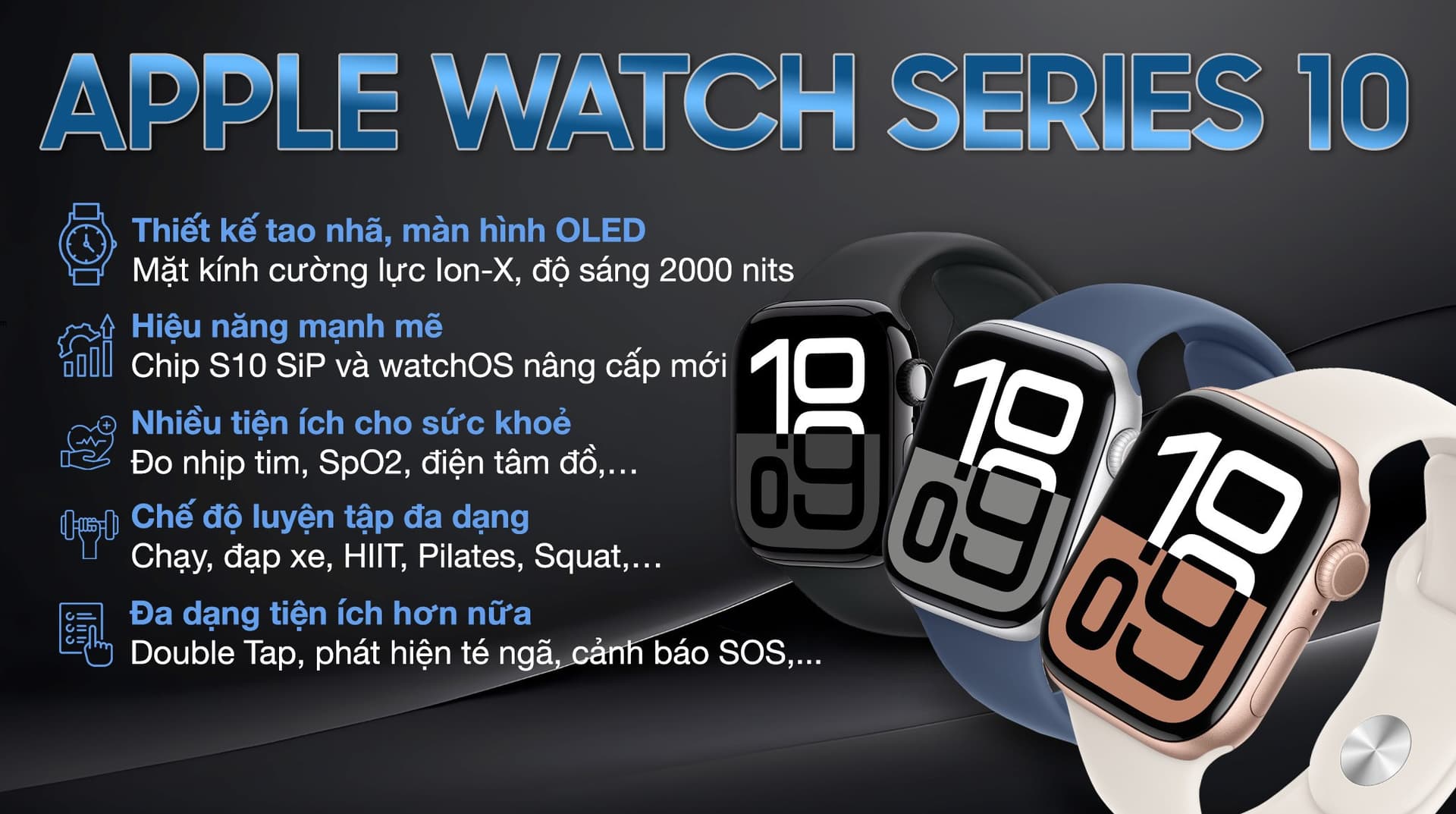 Ảnh Apple Watch Series 10 46mm viền nhôm dây thể thao