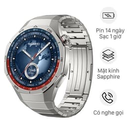 Đồng hồ thông minh Huawei Watch GT 5 Pro 46mm viền Titanium dây Titanium