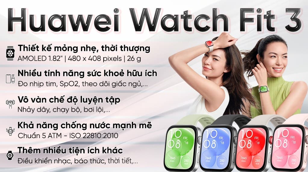 Ảnh Đồng hồ thông minh Huawei Watch Fit 3 43.2mm
