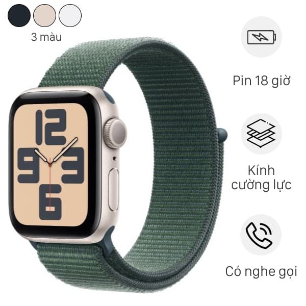 Đồng hồ thông minh Apple Watch SE 2 GPS 40mm viền nhôm dây vải