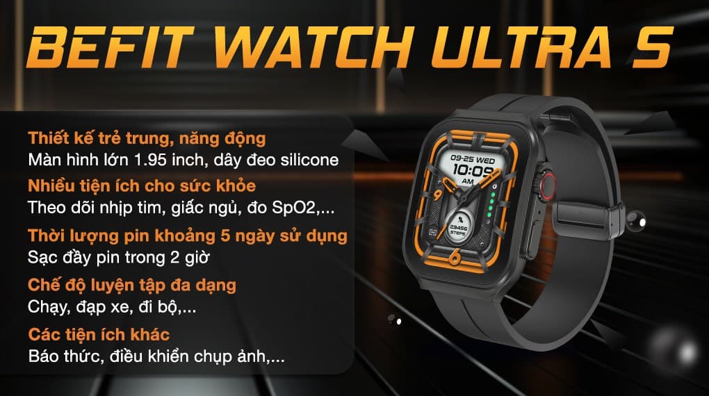 Ảnh Đồng hồ thông minh BeFit Watch Ultra S 52.1mm