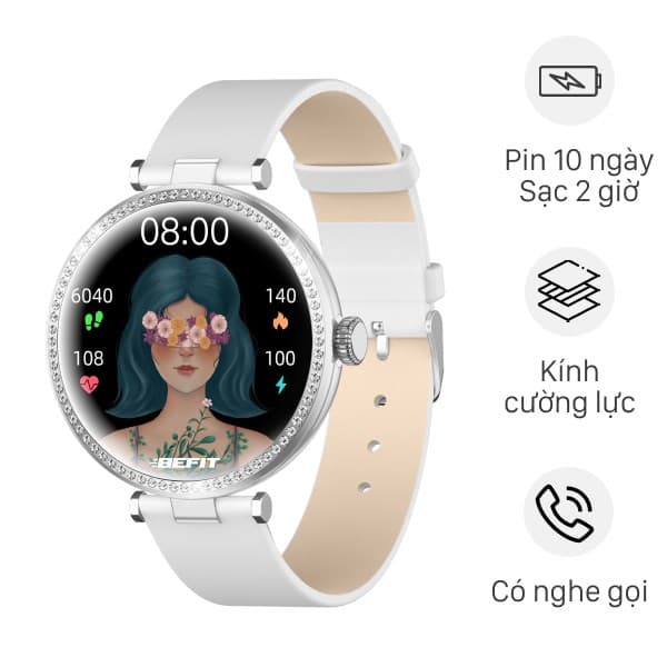 Đồng hồ thông minh BeFit Luna 33mm dây da