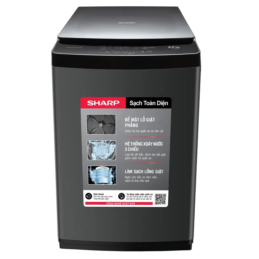 Ảnh Máy Giặt Sharp 9 Kg ES-Y90HV-S