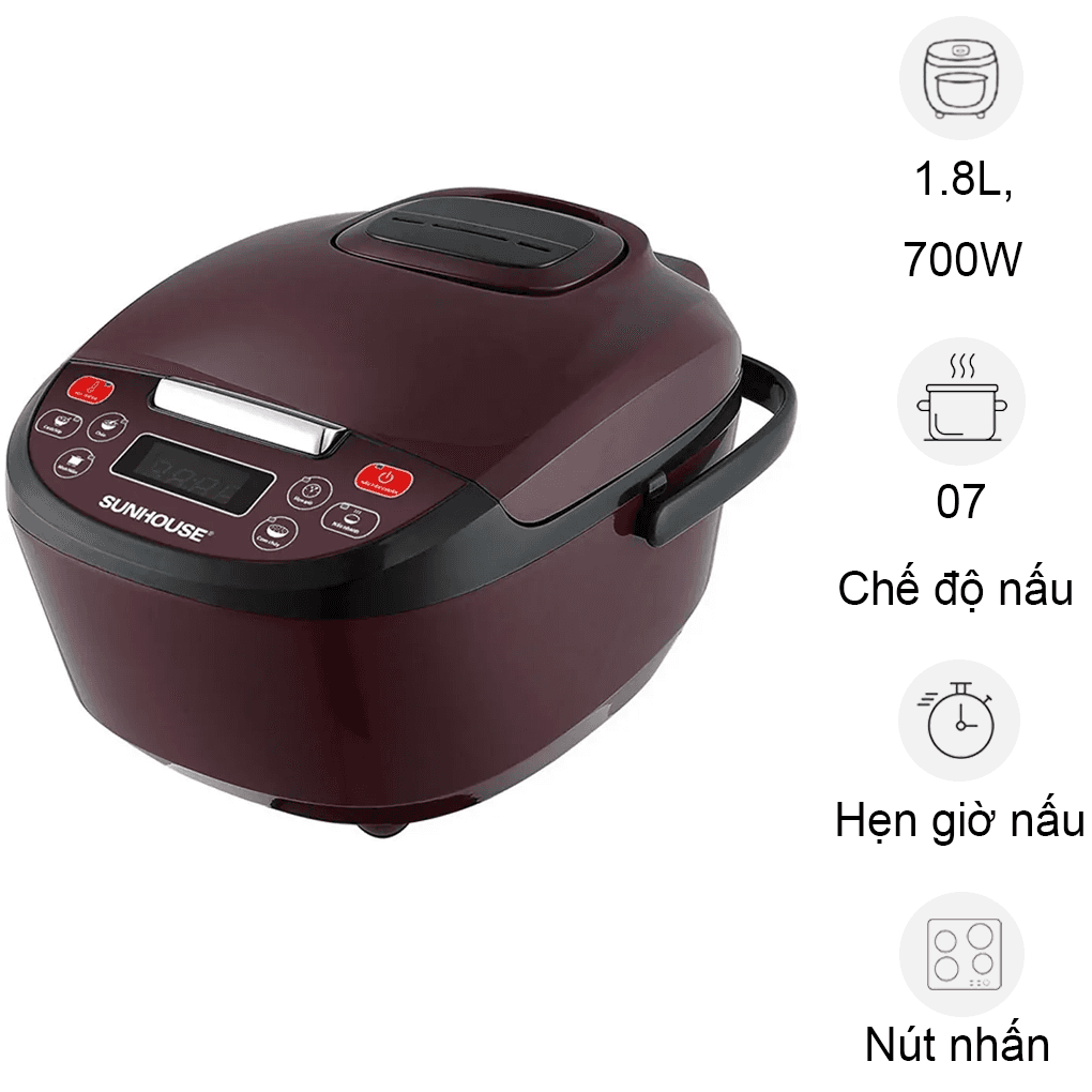 Nồi Cơm Điện Sunhouse SHD8909 1.8 lít