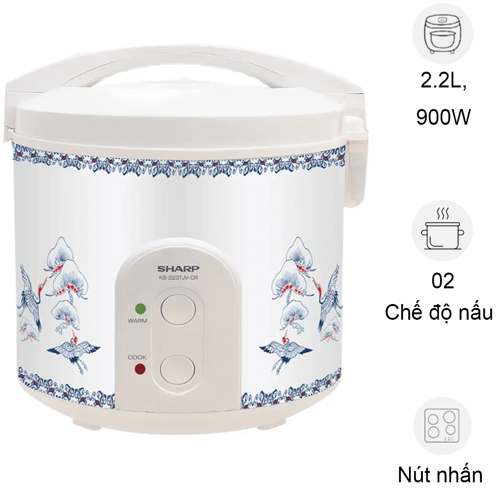 Nồi Cơm Điện Sharp KS-223TJV-CR 2.2lít